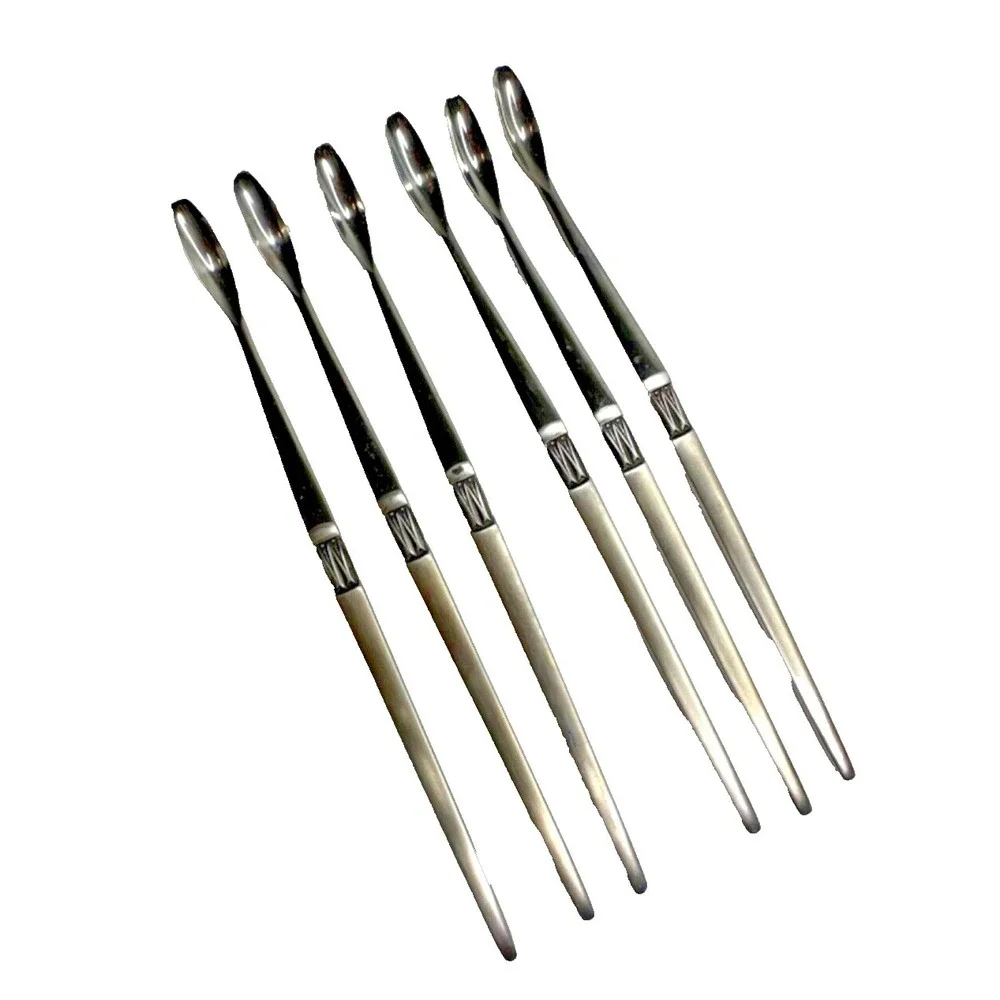 Arthur Salem Stainless Drink Spoons Set 6 AS‎ MCM Flatware Long Handle